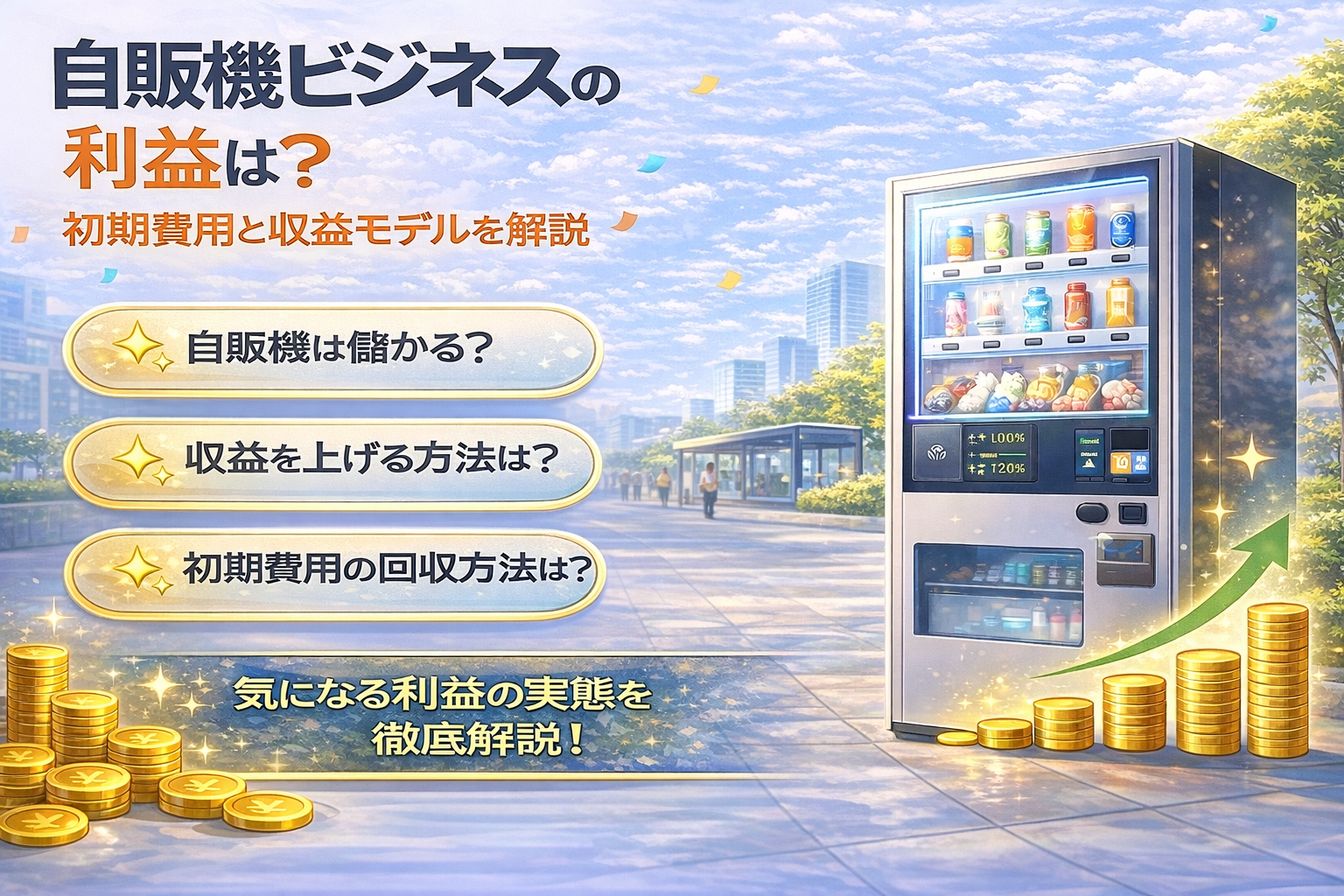 自販機ビジネスの利益は？初期費用と収益モデルを徹底解説